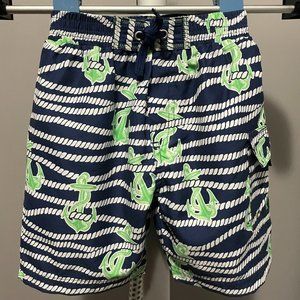 BOYS CABANALIFE ANCHORS SWIM TRUNK, SWIM SHORTS SZ 5. UPF 50+